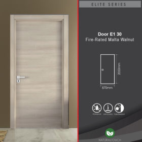 E1 30 Fire Rated Malta Walnut
