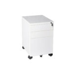 3 Drawer 'GDG' White Mobile Pedestal
