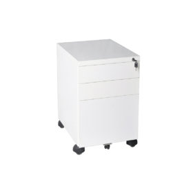 3 Drawer 'GDG' White Mobile Pedestal