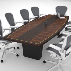Conference Table Boat Shape Ref1