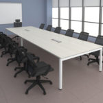 Conference Table With Tubular Leg