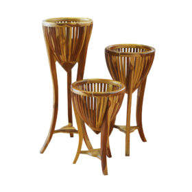 Teak Pot Bunga